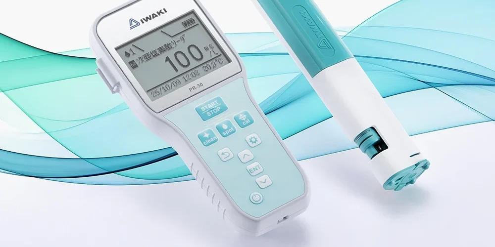 食品プロセスにおける塩素剤の測定をもっと簡単に<br>無試薬測定しながら測定値も記録管理